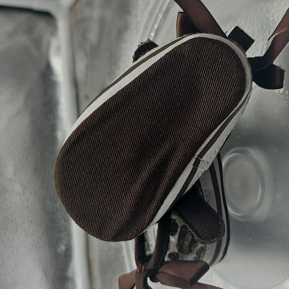 H Newborn 3 To 6 Mos Cheetah Sparkly Cute Mary Janes - Picture 6 of 8